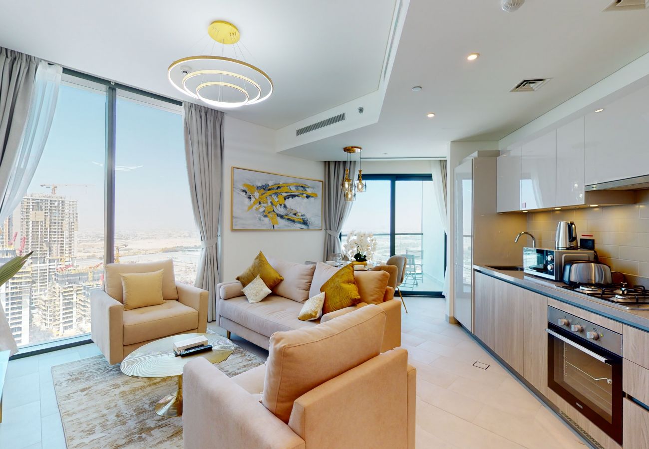 Apartment in Dubai -  Primestay - Sobha Waves 2BR in Sobha Hartland