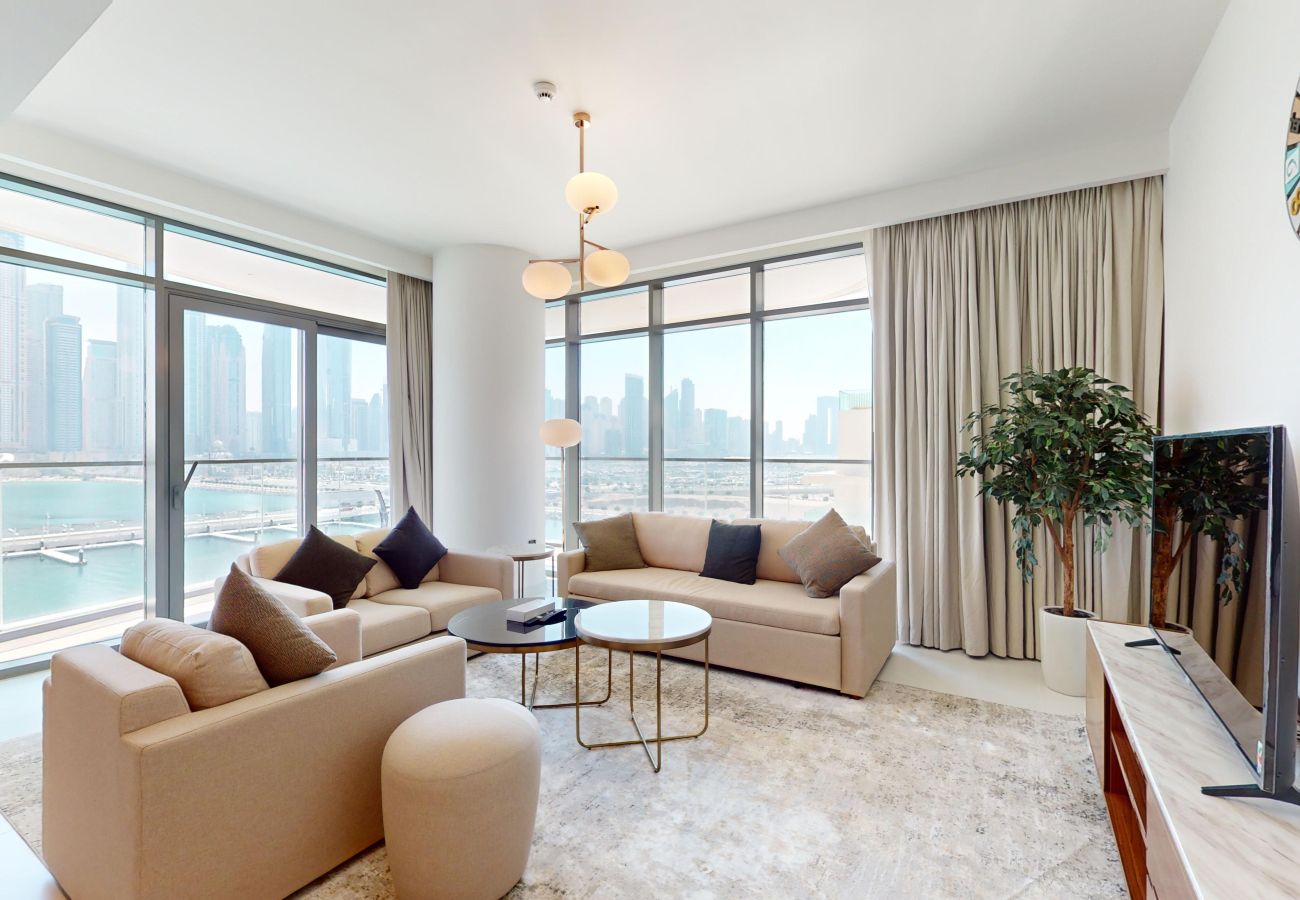 Apartment in Dubai - Primestay - Marina Vista 3BR plus Maids, Dubai Harbour