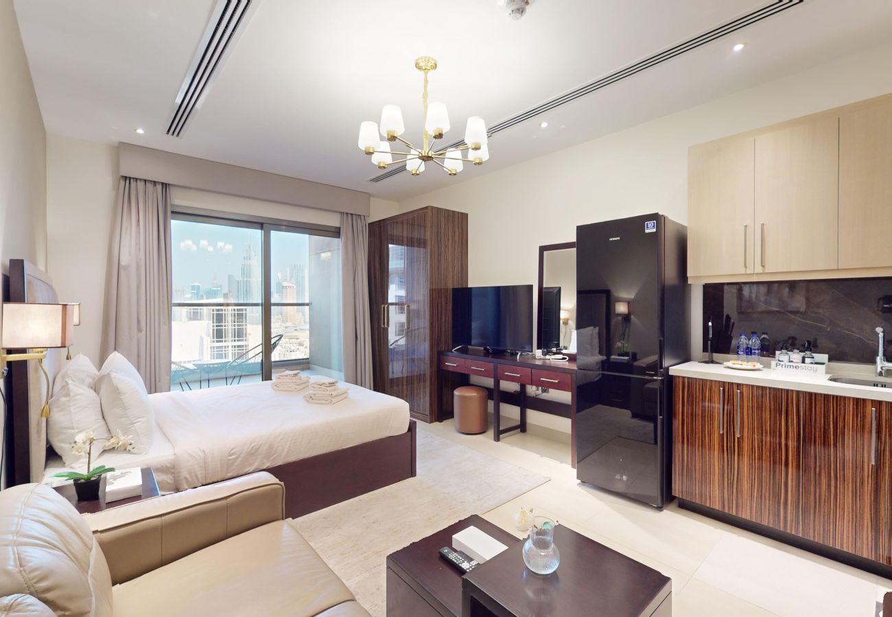 Apartment in Dubai - Primestay- Studio with Burj Khalifa View Elite Downtown